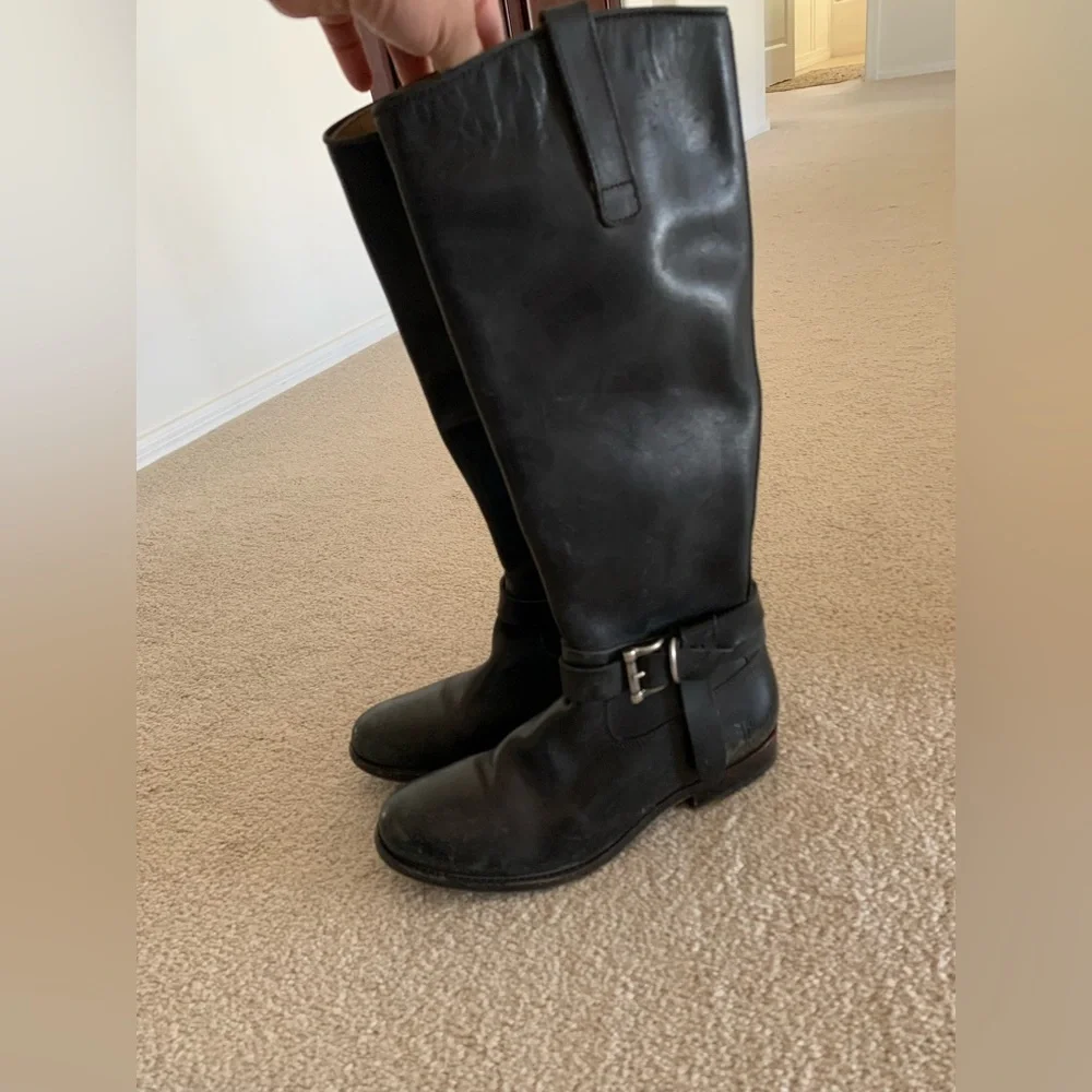 Classic Frye Melissa Strap Belt tall r Knee-High Riding boots Size 6 B